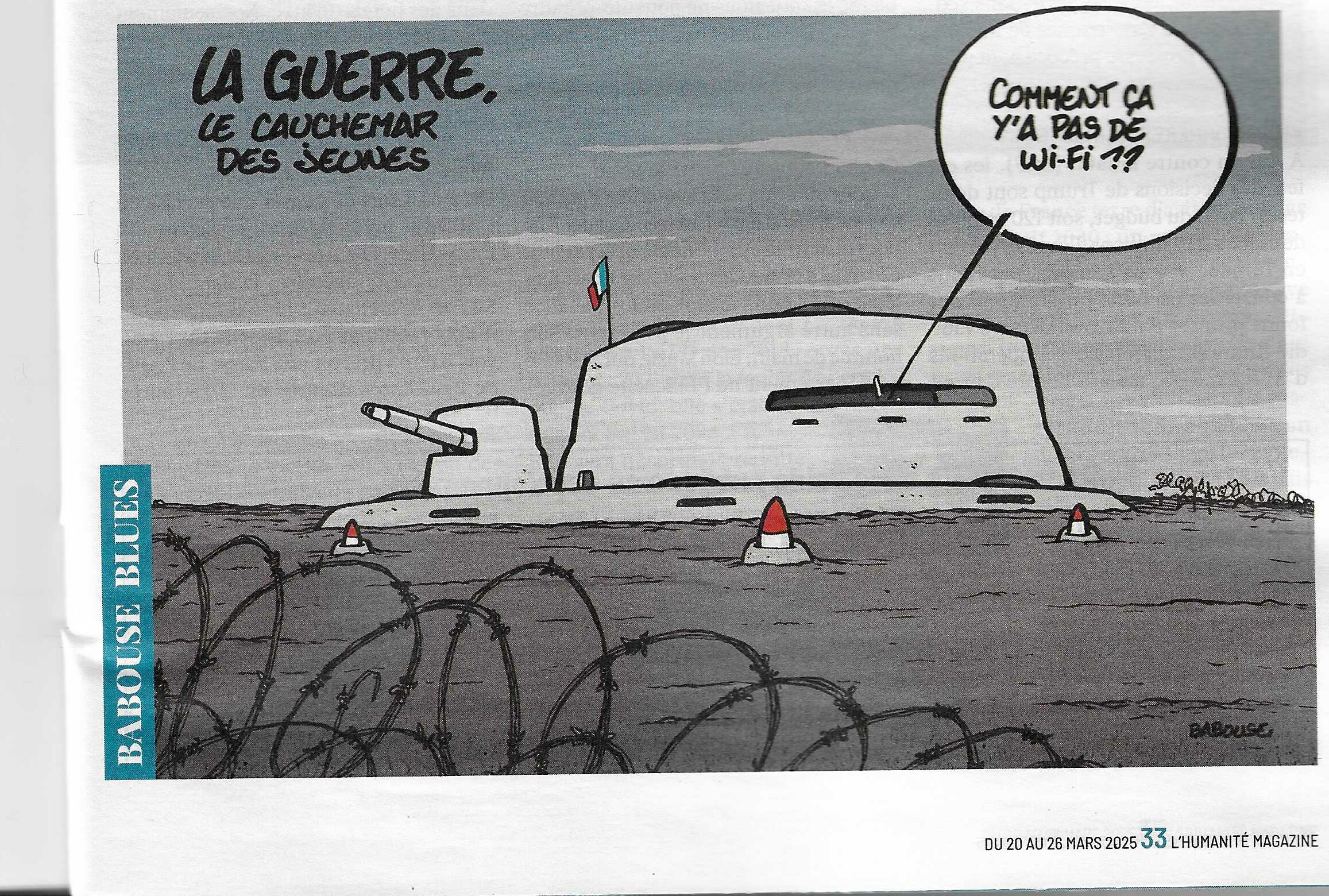 Dessin Humanité Dimanche Mars 2025!