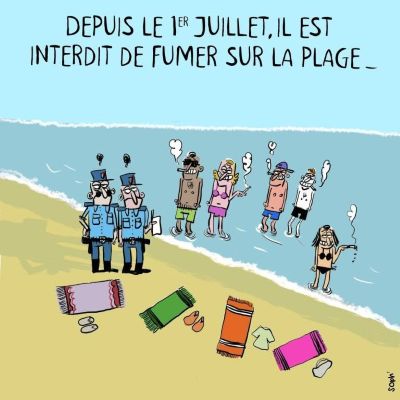  Interdit de fumer sur la plage mais pas en mer ?