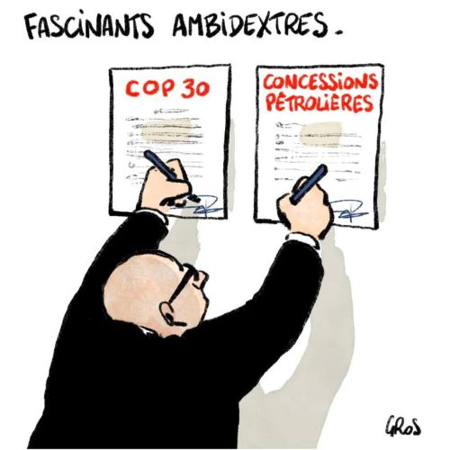 Doube langage  sur l\'ecologie  et le déreglement climatique !